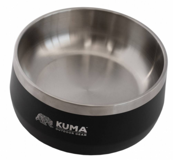 Inside view of stainless steel pet dish