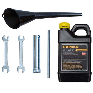 Tools included with Firman generator - motor oil, funnel, wrenches