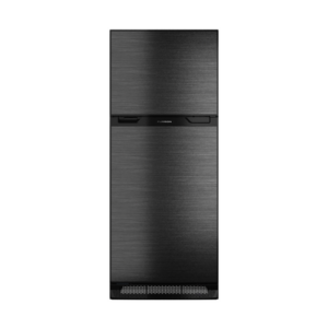 Furrion RV fridge 10 cubic feet interior - black stainless steel exterior finish