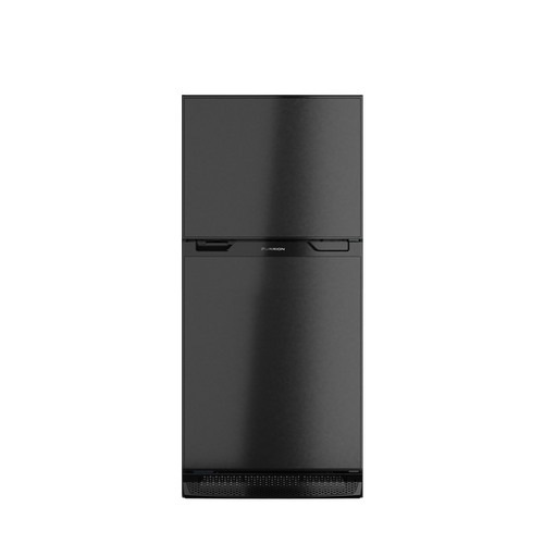Furrion RV fridge 8 cubic feet interior - gloss black exterior finish