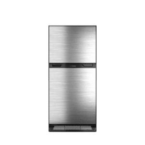 Furrion RV fridge 8 cubic feet interior - stainless steel exterior finish