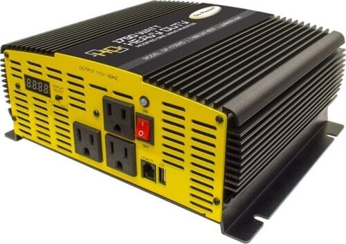 1750W Inverter front shown with three power outlets