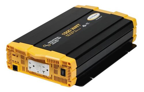 GoPower Pure Sine Inverter 1500W front shown with two power outlets