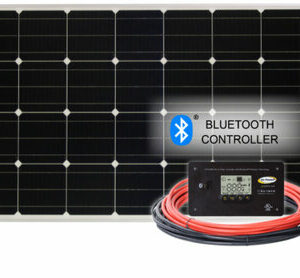 RV100 Solar Kit with hardware and Bluetooth controller