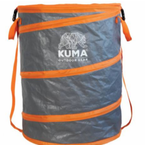 KUMA collapsible garbage or recycling bin - grey and orange
