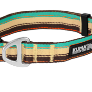 KUMA Dog Collar - Teal/Brown
