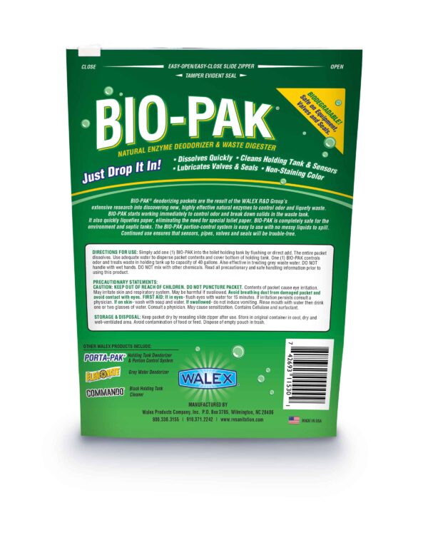 Bio-Pak Alpine bag back with instructions