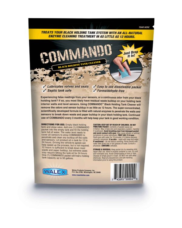 Commando bag back with instructions