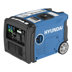 Hyundai 3800W generator three-quarters view